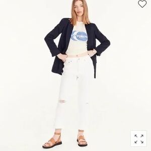 J Crew White Slouchy Boyfriend Jeans